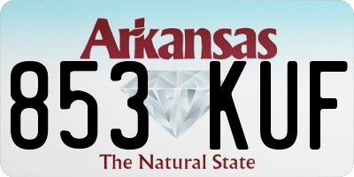 AR license plate 853KUF