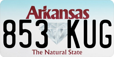AR license plate 853KUG