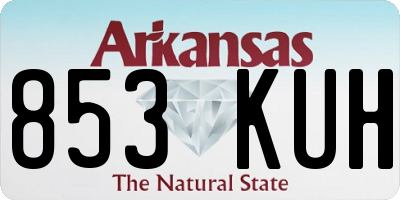 AR license plate 853KUH