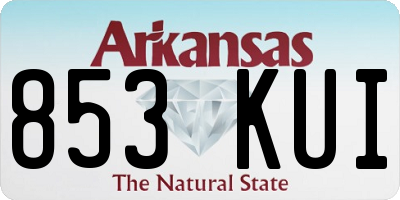AR license plate 853KUI