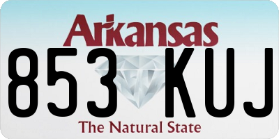AR license plate 853KUJ