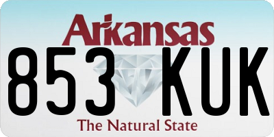 AR license plate 853KUK