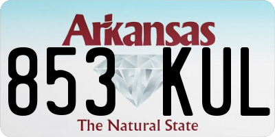AR license plate 853KUL