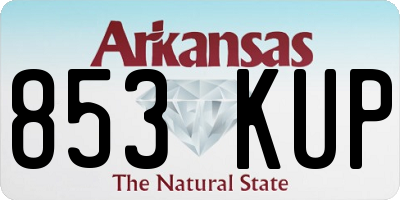 AR license plate 853KUP