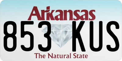 AR license plate 853KUS