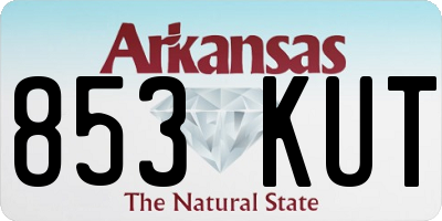 AR license plate 853KUT