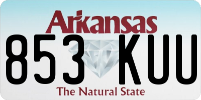 AR license plate 853KUU