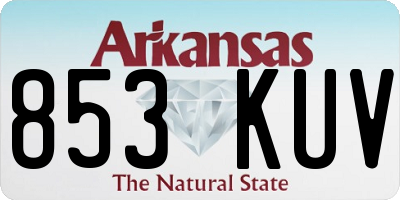 AR license plate 853KUV
