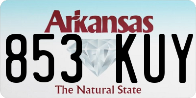 AR license plate 853KUY