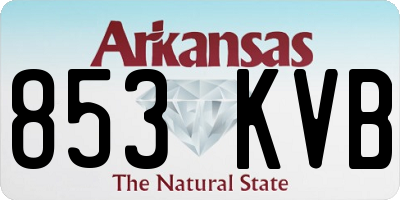 AR license plate 853KVB