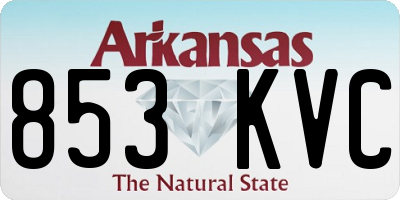 AR license plate 853KVC