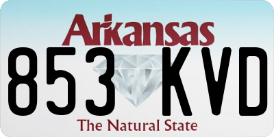 AR license plate 853KVD