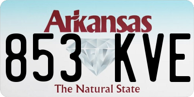 AR license plate 853KVE