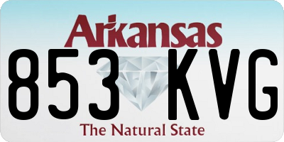 AR license plate 853KVG