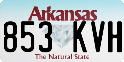 AR license plate 853KVH