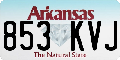 AR license plate 853KVJ
