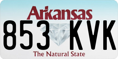 AR license plate 853KVK
