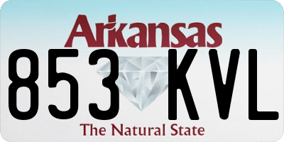 AR license plate 853KVL