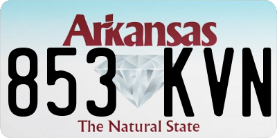 AR license plate 853KVN