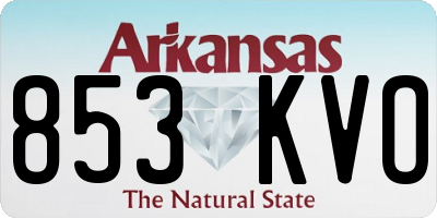 AR license plate 853KVO