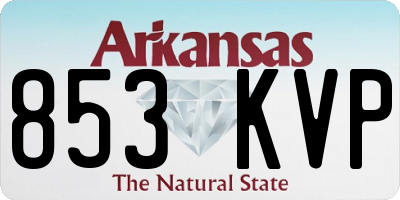 AR license plate 853KVP