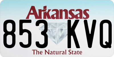 AR license plate 853KVQ