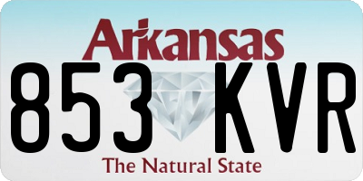 AR license plate 853KVR