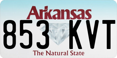 AR license plate 853KVT