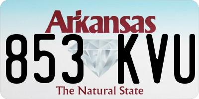 AR license plate 853KVU