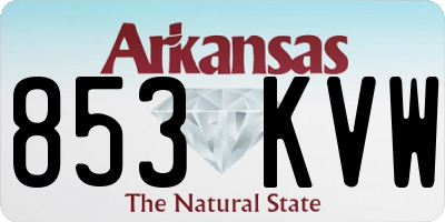 AR license plate 853KVW