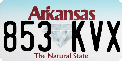 AR license plate 853KVX