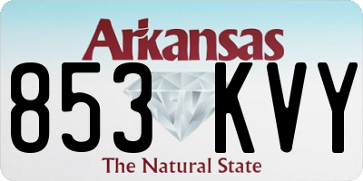 AR license plate 853KVY
