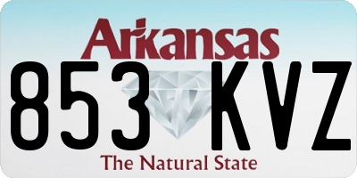 AR license plate 853KVZ