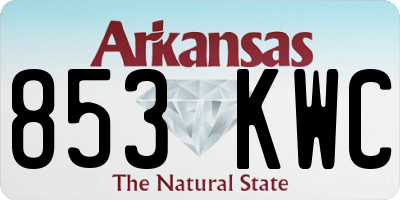 AR license plate 853KWC