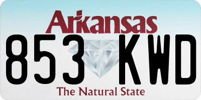 AR license plate 853KWD