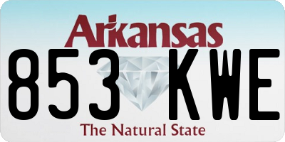 AR license plate 853KWE