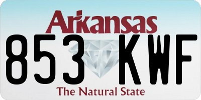 AR license plate 853KWF