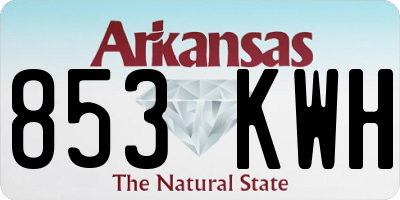 AR license plate 853KWH