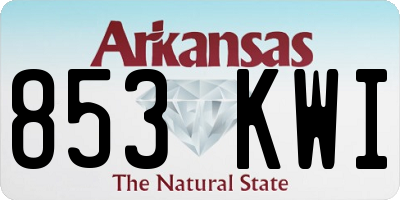 AR license plate 853KWI