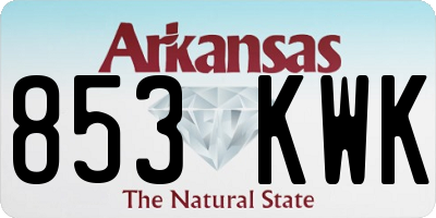 AR license plate 853KWK