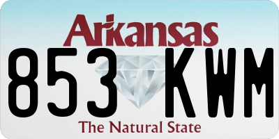 AR license plate 853KWM