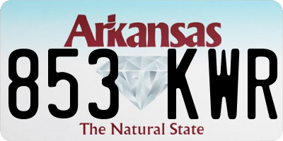 AR license plate 853KWR