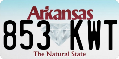 AR license plate 853KWT