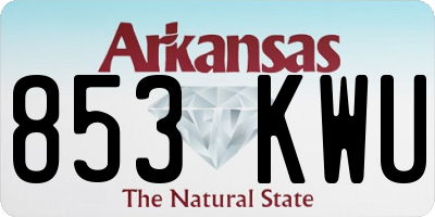 AR license plate 853KWU