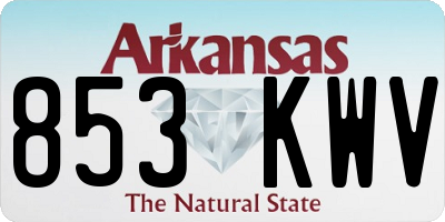 AR license plate 853KWV