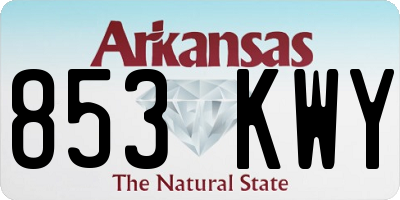 AR license plate 853KWY