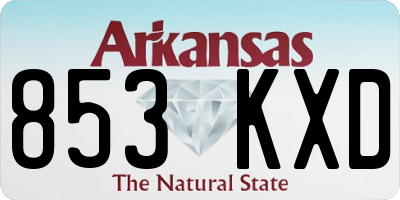 AR license plate 853KXD