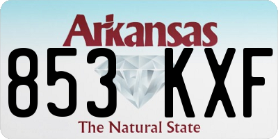 AR license plate 853KXF