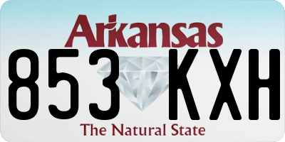 AR license plate 853KXH
