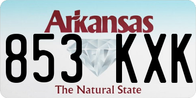 AR license plate 853KXK